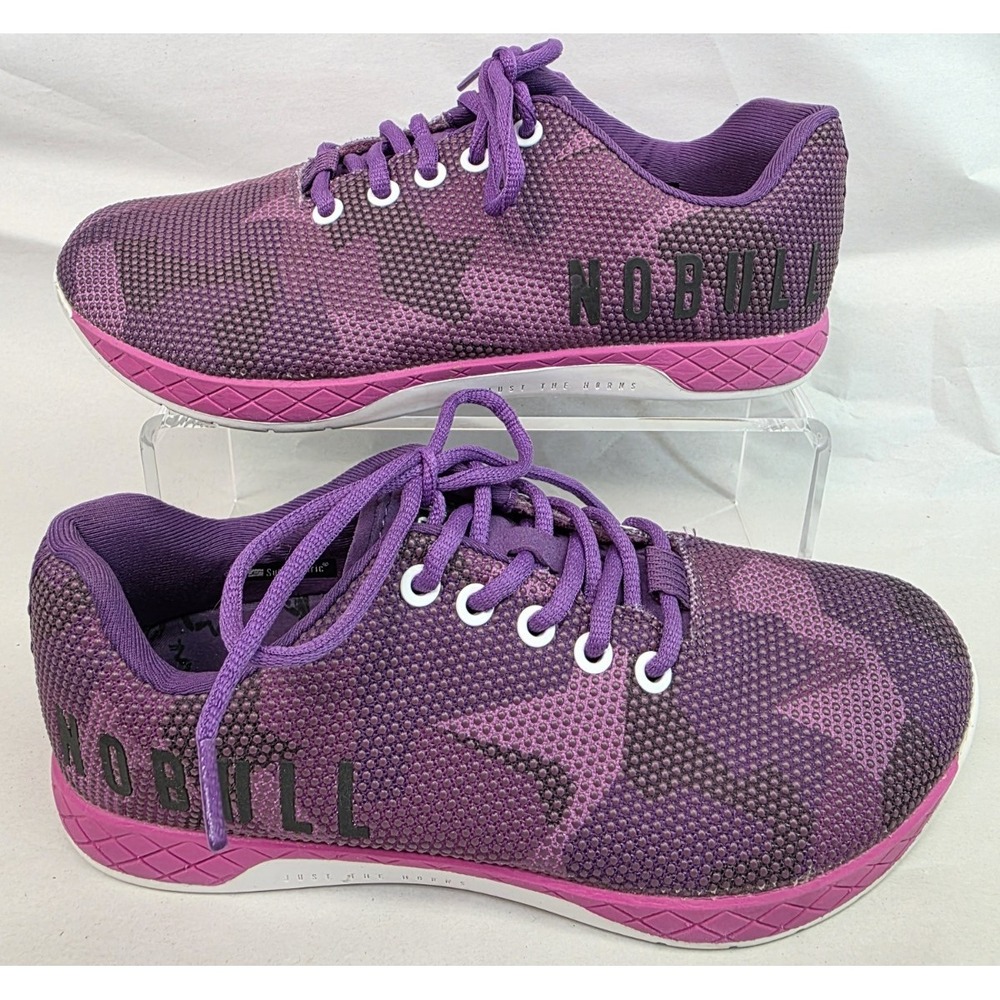 No Bull Unisex Trainers Workout Shoes Size Women 8 Men 6.5 Camo Purple